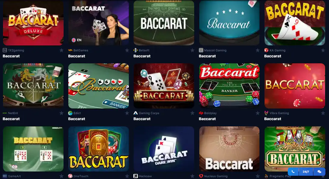 1win baccarat