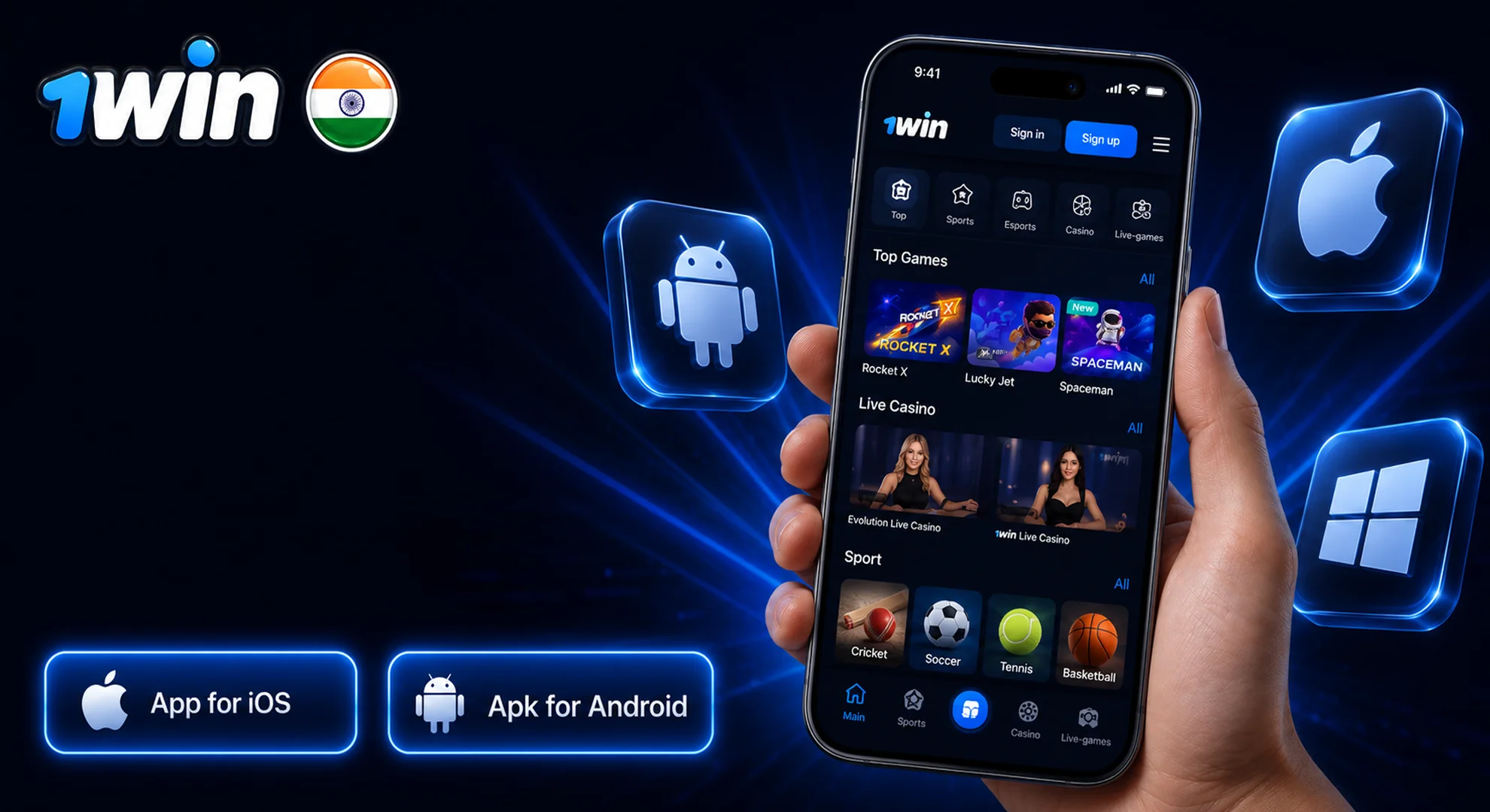 1win app for android and ios