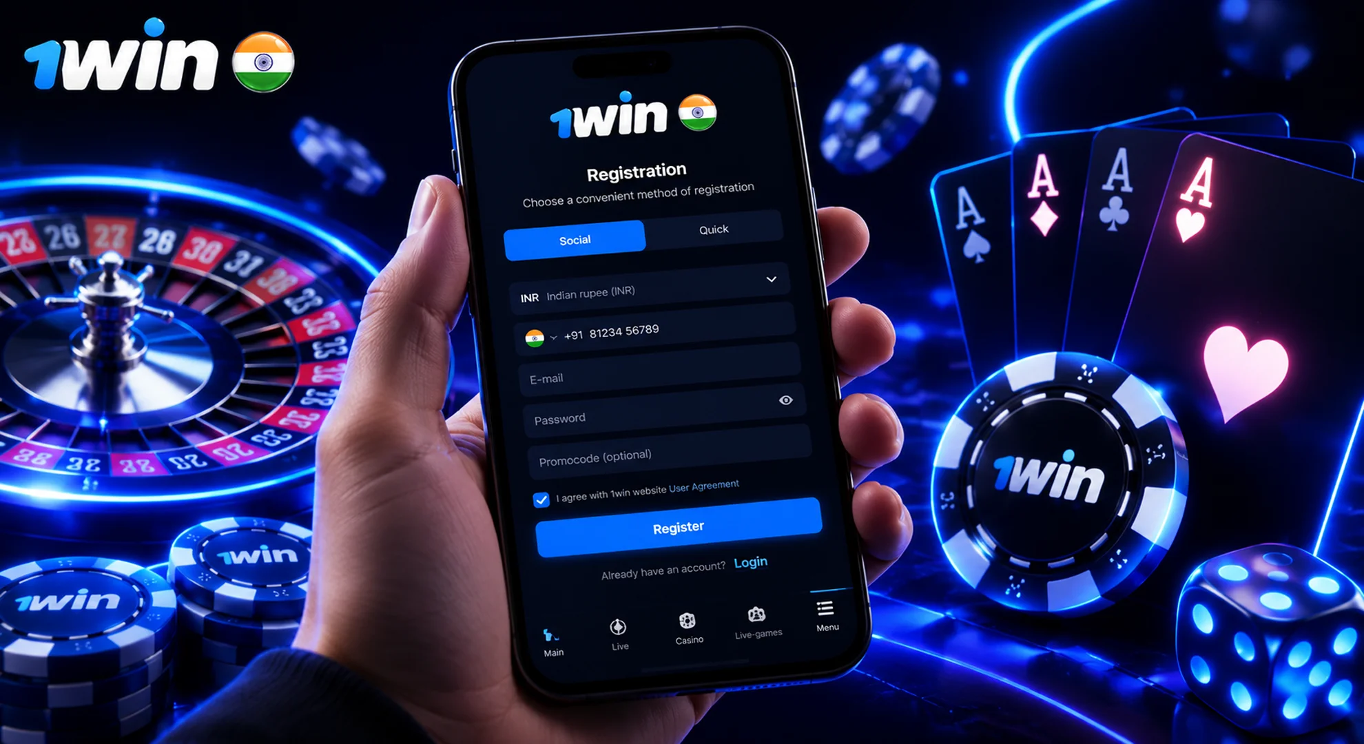 1win registration